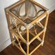 Etagère en rotin et verre