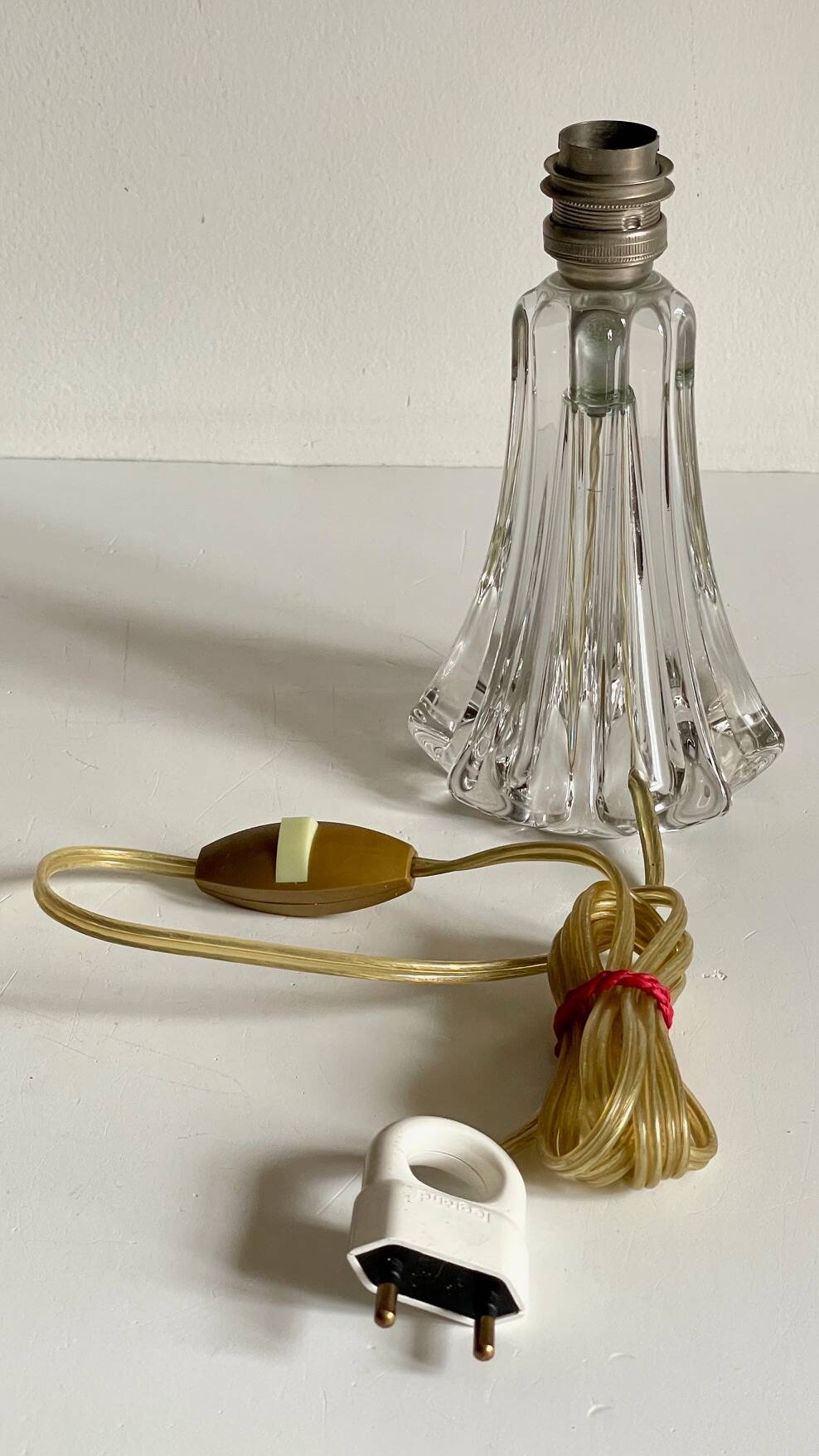 Art deco crystal star lamp base