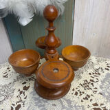 Saleron en bois pivotant ancien 