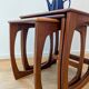 Vintage teak nesting tables Sunelm English design 1960s