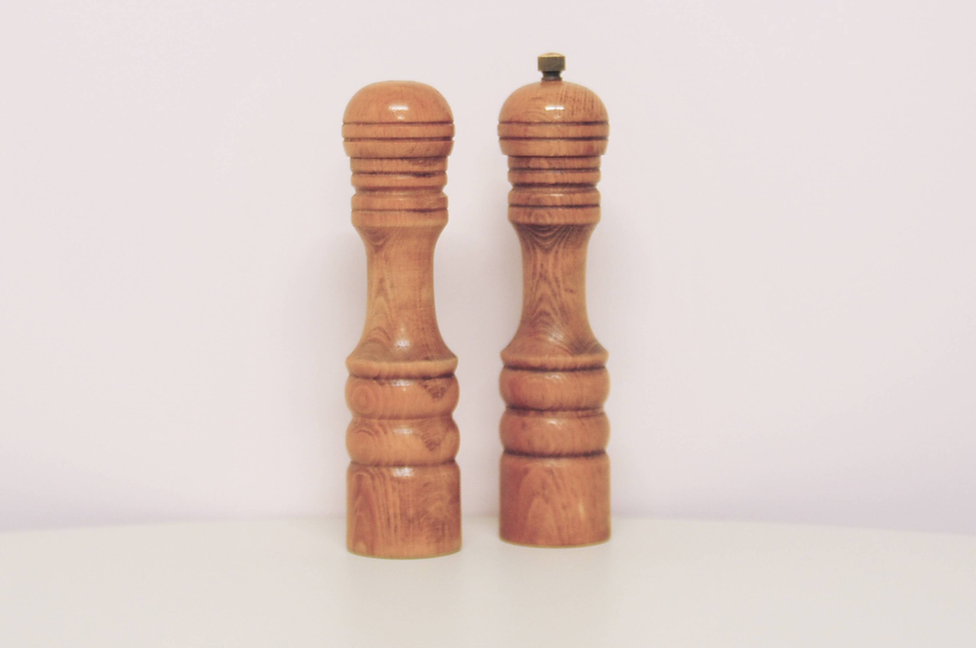 Vintage pepper mill & salt spreader
