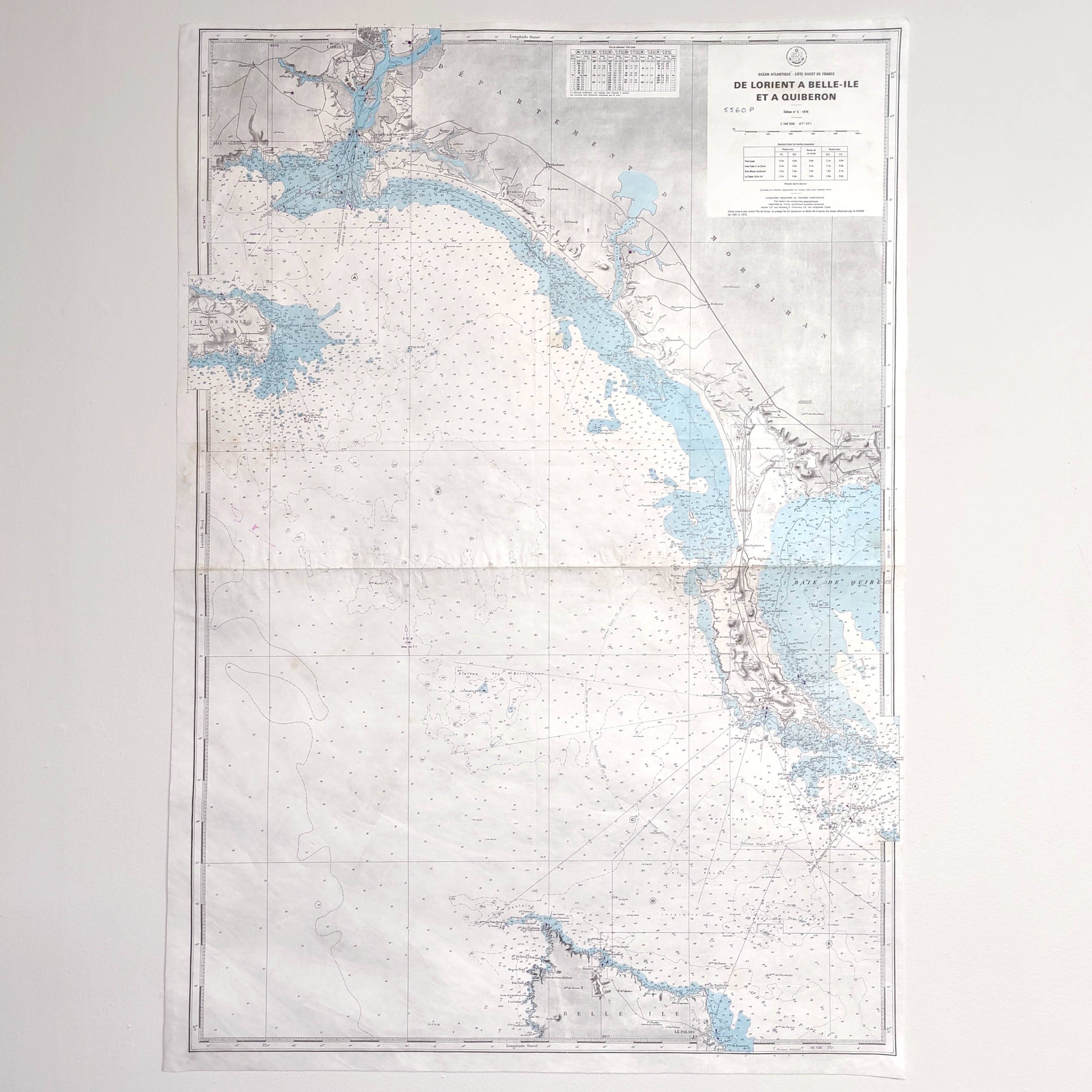 Map of Finistère and Morbihan, Atlantic coast of France