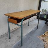 Hitler style 1960 double school desk with locker