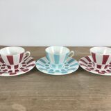 Digoin striped coffee cups