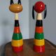 Wooden cat and dog stack toys