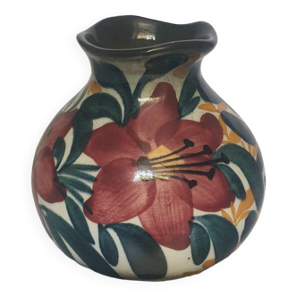 Joli petit vase vintage au Hibiscus