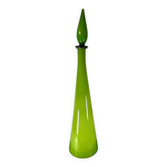 Bouteille Genie empoli Murano Italie Vintage Vert 1960