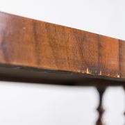 Table table poker and ancient writing root walnut intarsio 19th century