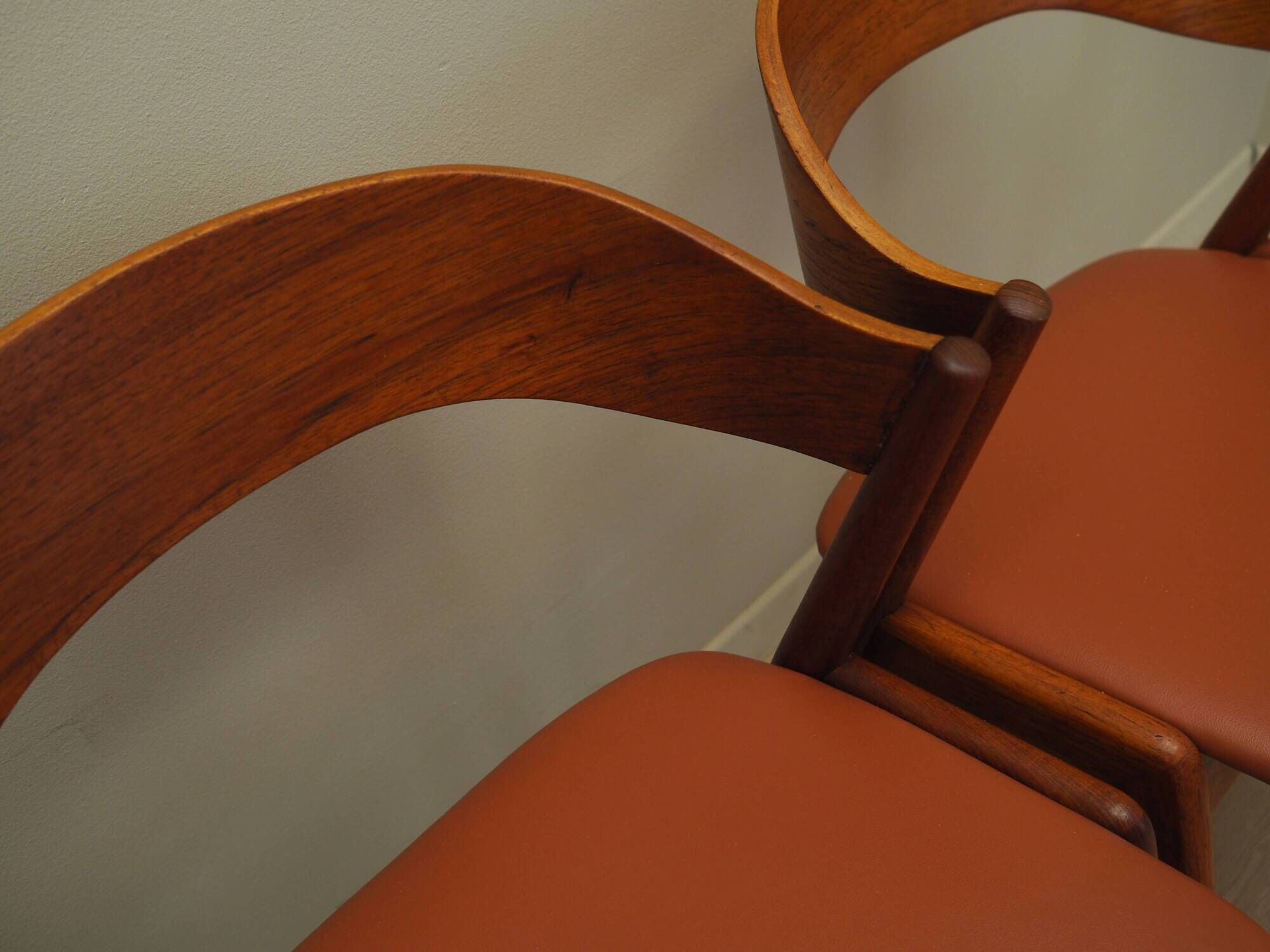 Set of four teak chairs, Danish design, 1970s, manufacture: Korup Stolefabr