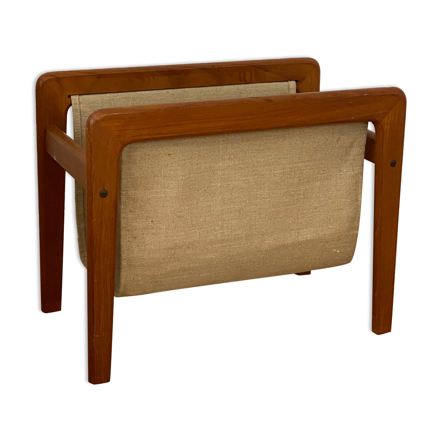 Scandinavian teak magazine rack