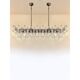 Contemporary Rectangular "Poliedro" Murano Glass Brunish Chandelier by Simo