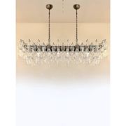 Contemporary Rectangular "Poliedro" Murano Glass Brunish Chandelier by Simo