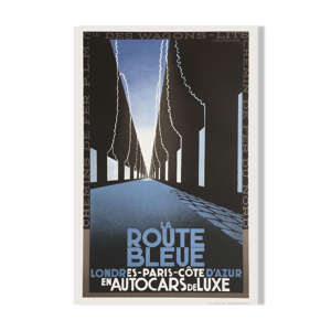 Affiche vintage La Route Bleue