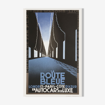 Vintage poster The Blue Route by Cassandra