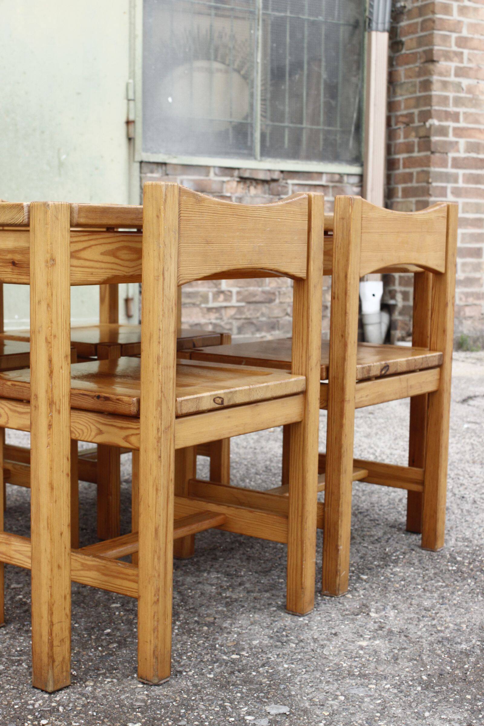 Table à manger & chaises Hongisto en pin par Ilmari Tapiovaara pour Laukaan Puu