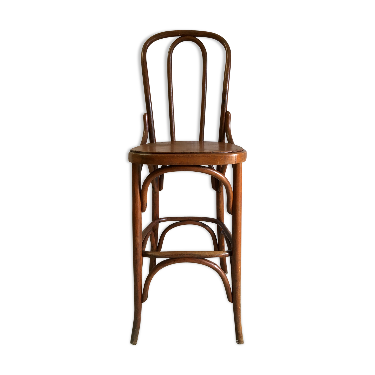 Fischel curved wooden countertop chair - mid. 20th