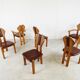 Chaises de salle à manger vintage en bois de pin - années 1970