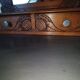 Mirror with 2 drawers solid oak. 50s