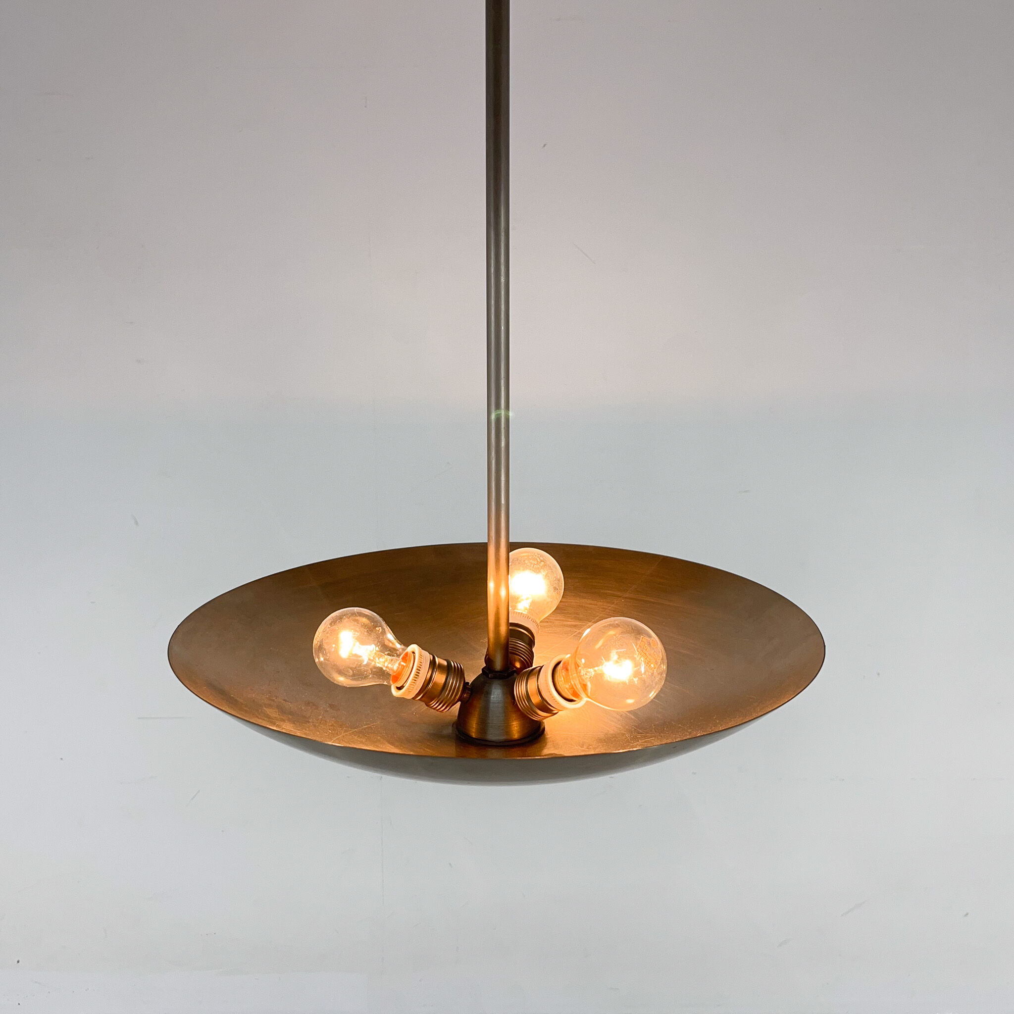 1930's Chrome Pendant Light by Designer Franta Anyz, Czechoslovakia