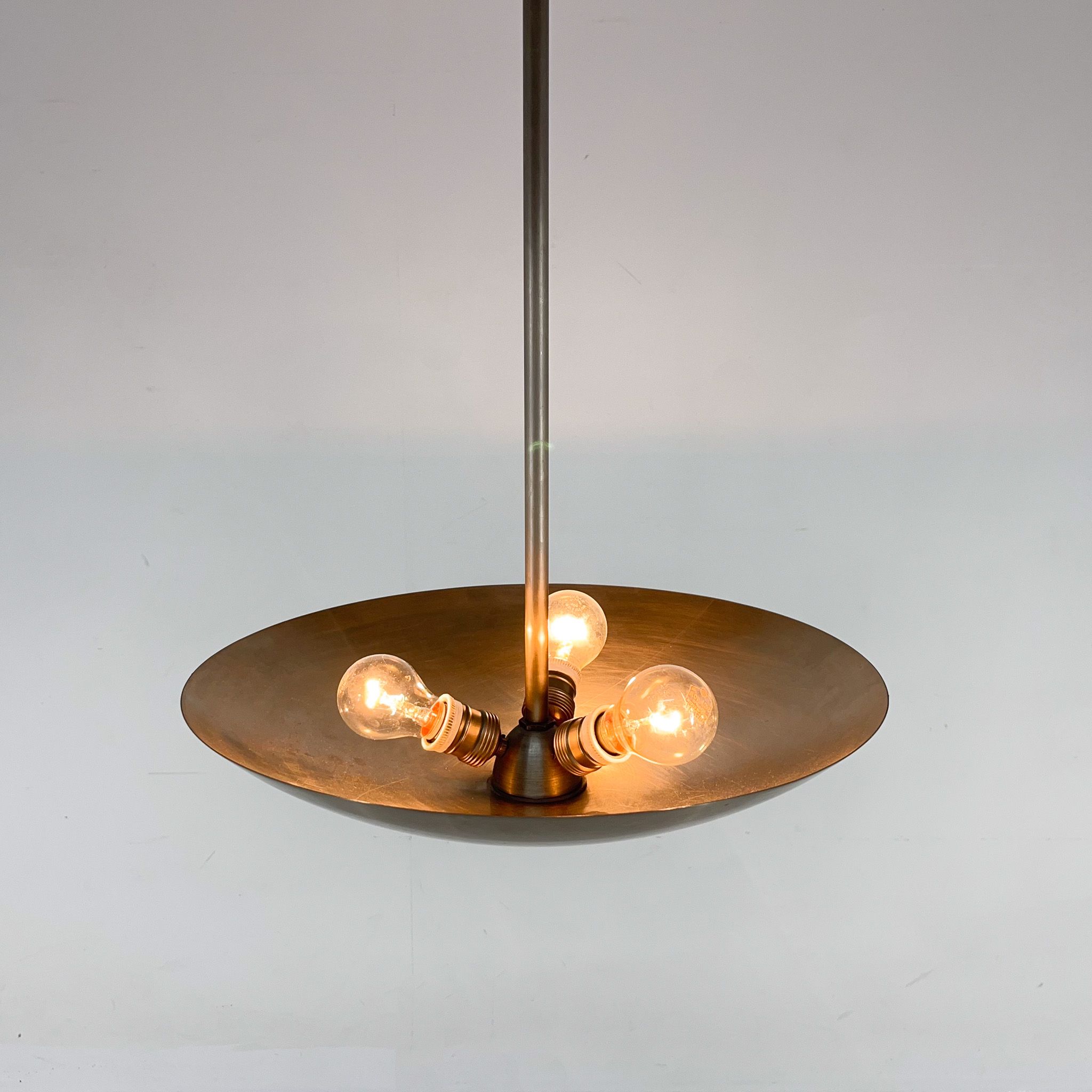 1930's Chrome Pendant Light by Designer Franta Anyz, Czechoslovakia