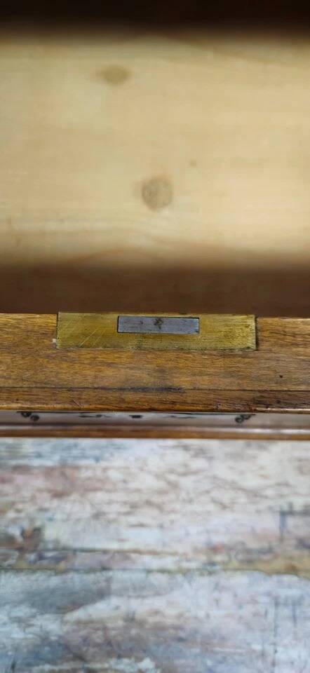 Antique Biedermeier style walnut wardrobe – Gendarme hat pediment