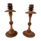 Lot bougeoirs Russe en bois