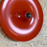 60s 70s discus wall lamp Teka Orange Space Age design aluminum metal