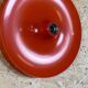 60s 70s discus wall lamp Teka Orange Space Age design aluminum metal