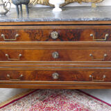 Chest of drawers louis XVI mahogany marble top