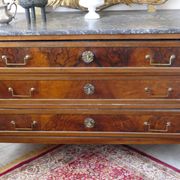 Commode louis XVI acajou plateau marbre