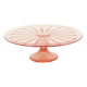 Art Deco Pink Cake Dish Rosaline Depression Glass Verrerie Scailmont