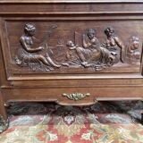 Empire style mahogany display cabinet bookcase