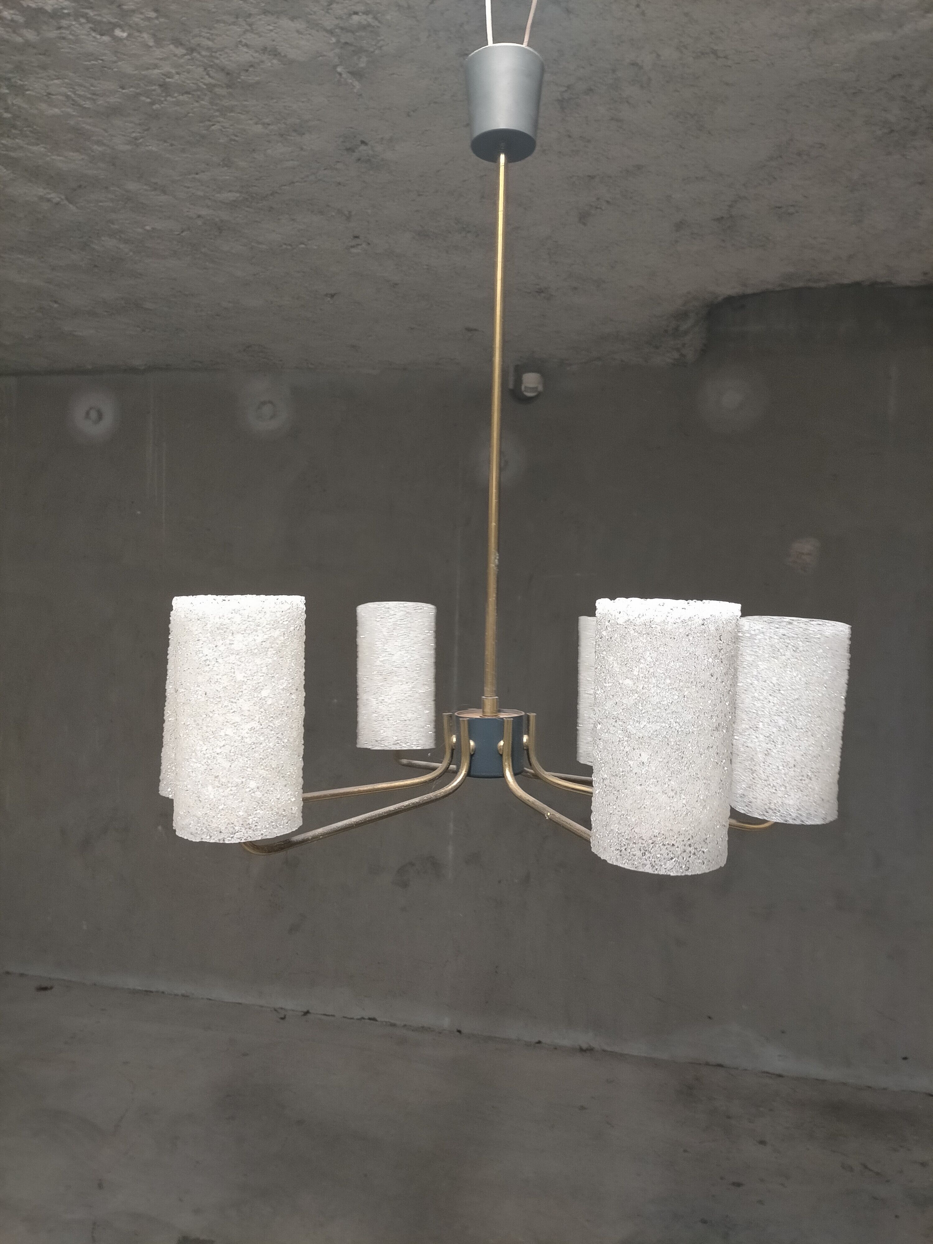 Perspex chandelier with 6 arms of light 1960s