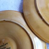 Sarreguemines oyster plates, Christmas plates, seafood plates.