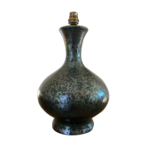 Lamp foot in gray ceramic speckled with green 50s 60s