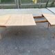Table à manger ronde extensible rénovée Louis Philippe 120-220cm 19ème