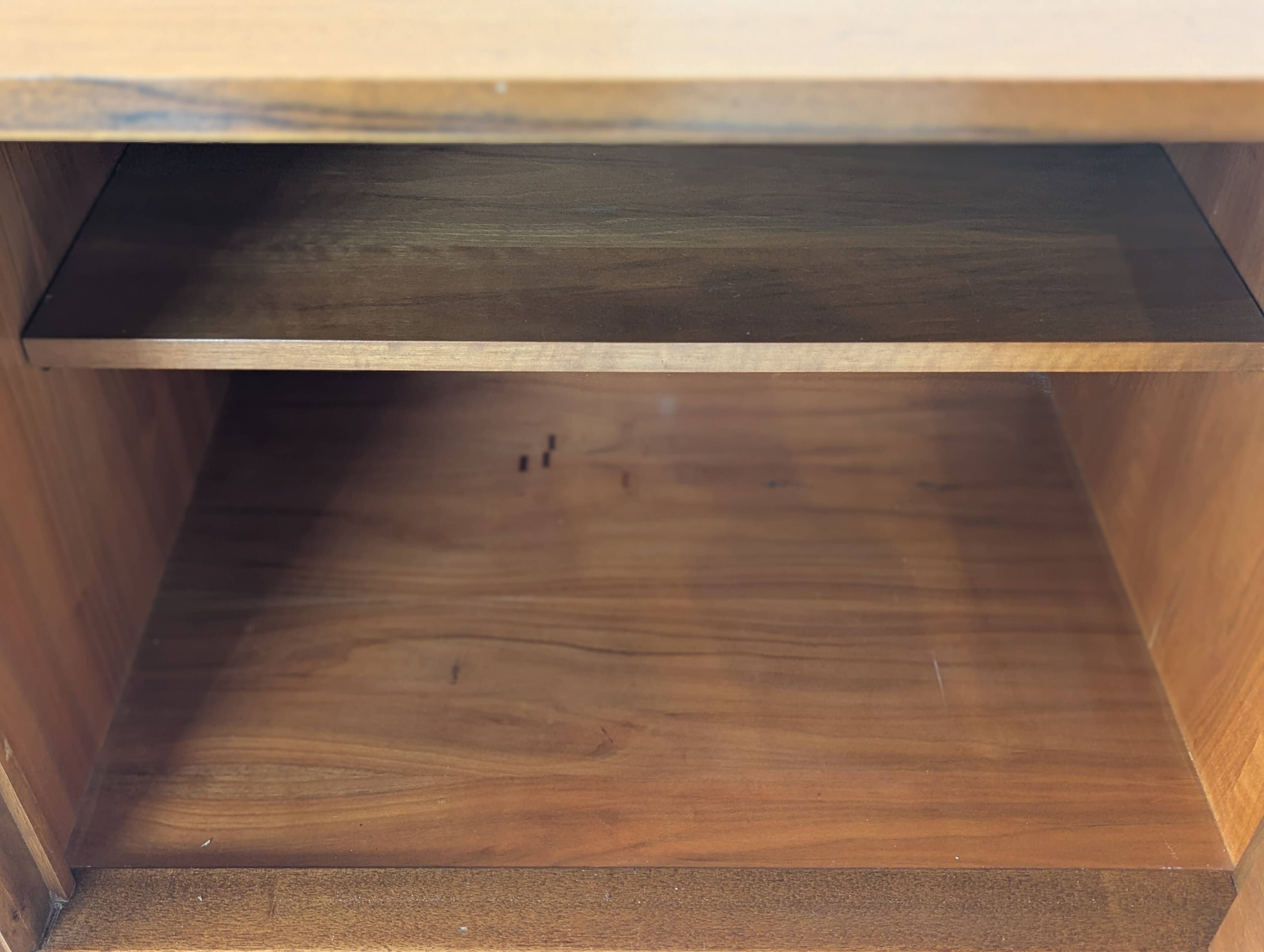 Small wooden and metal side table, 1970s