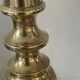 Pair of antique english princess of diamonds brass candlesticks