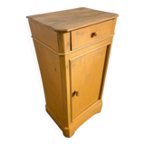 Chevet en bois peint en jaune