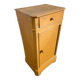 Yellow painted wooden bedside table