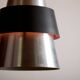 Large Danish Aluminum pendant light, Corona model by Jo Hammerborg for Fog & Mørup 1960.