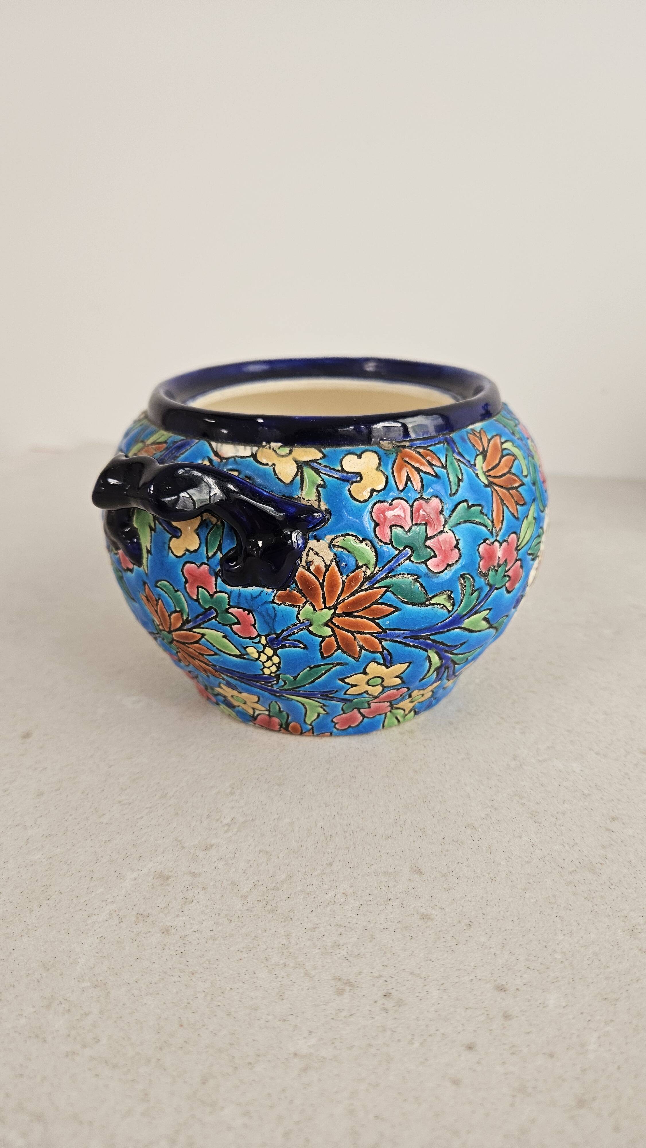 Complete tea/coffee service in Longwy enamel.