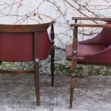 Wooden office chairs, 1950s, set of 2