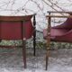 Wooden office chairs, 1950s, set of 2