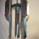 Chrome metal pendant lamp from the 1970s