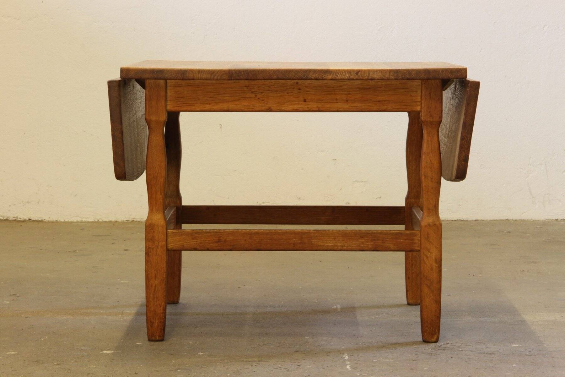 Mid-century brutalist Danish coffee table in oak attributed to Kjærnulf, 1960s