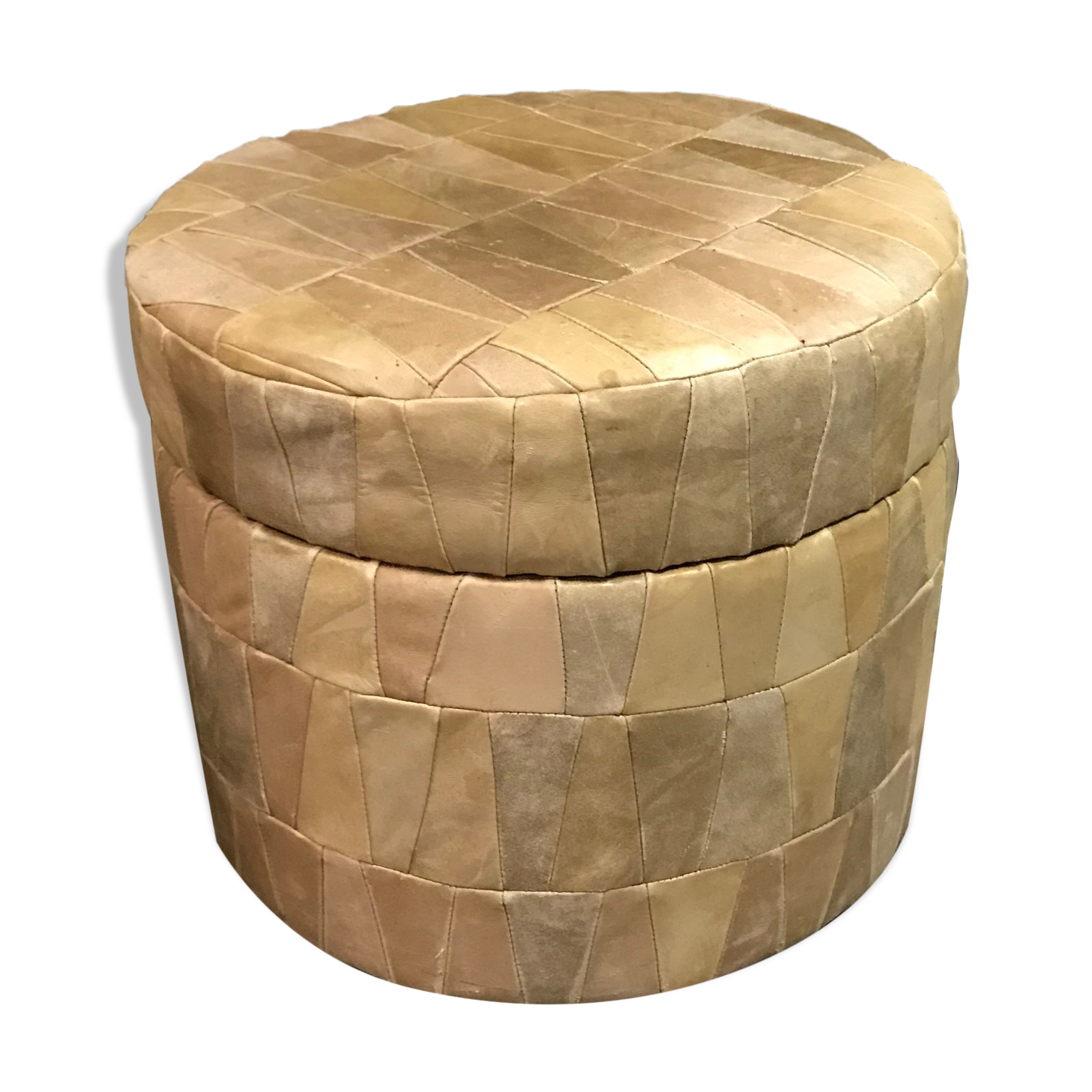Pouf repose pieds en cuir De Sede