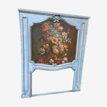 Overmantel mirror with still life