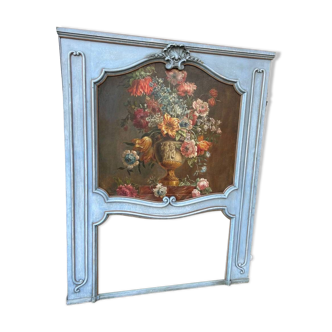 Overmantel mirror with still life