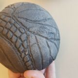 3 empty bowls handmade ceramic pockets signed turquoise color irregular edges